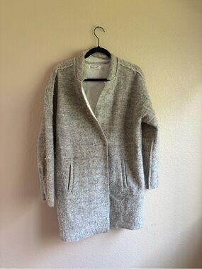 Sunny Girl Light Grey Open-Front Trench Coat
